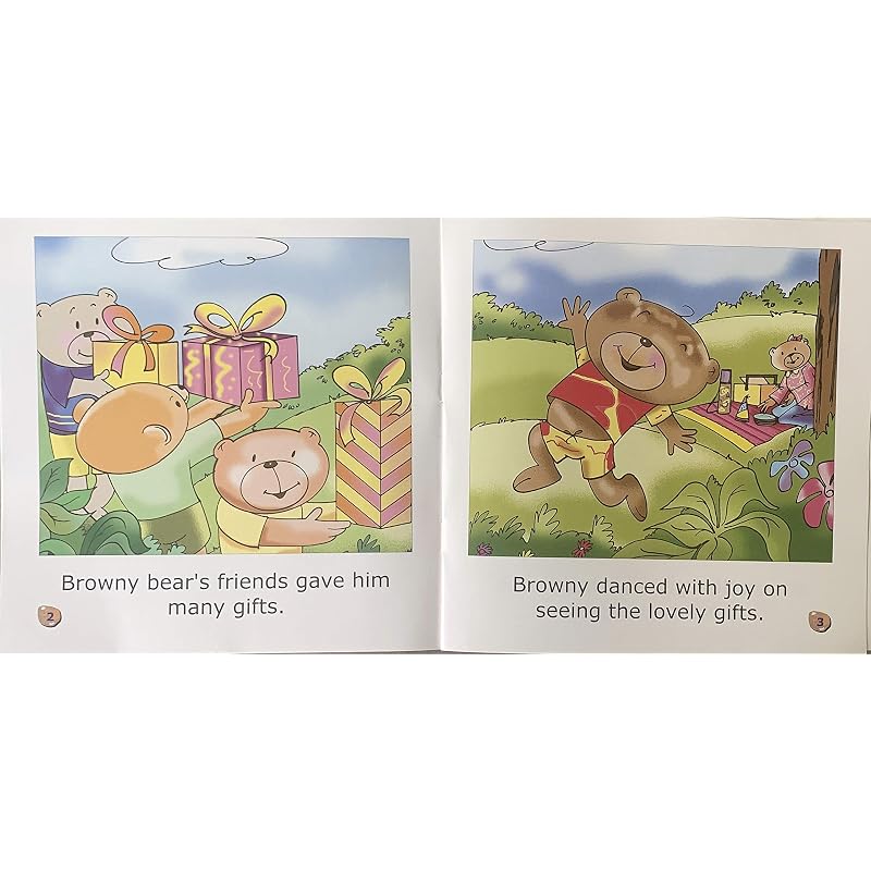 Browny Bear Set of Books Browny's friend Goldy cat is very healthy because