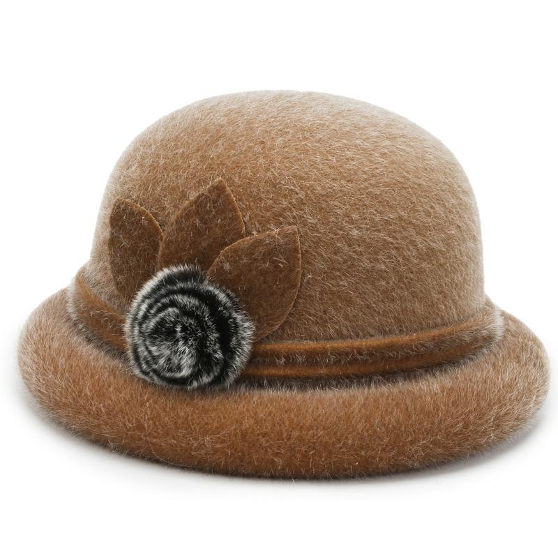 

Жіночий трилистий капелюх-відро з круглими краями в корейському стилі з вовняним помпоном, капелюх рибалки, вуличний губчастий капелюх-коло, теплий, модний, бавовняний капелюх one size