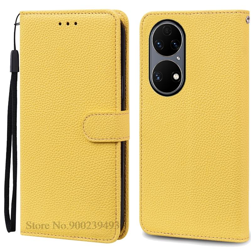 P50 P 50 Pro Case For Huawei P50 Case Leather Wallet Flip Case For Huawei P50 Pro Cover Soft Silicone Coque Fundas Shell