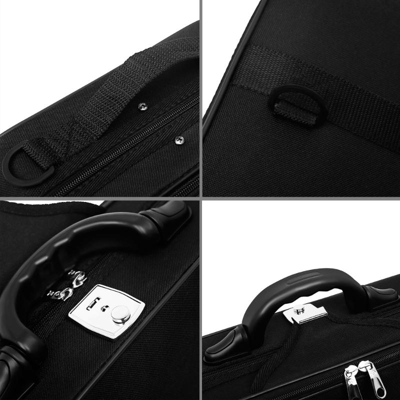 4/4 Violin Travel Case with Convenient Carry Strap Violin Accessories Storage Box Oxford Cloth Texture Instrument Case