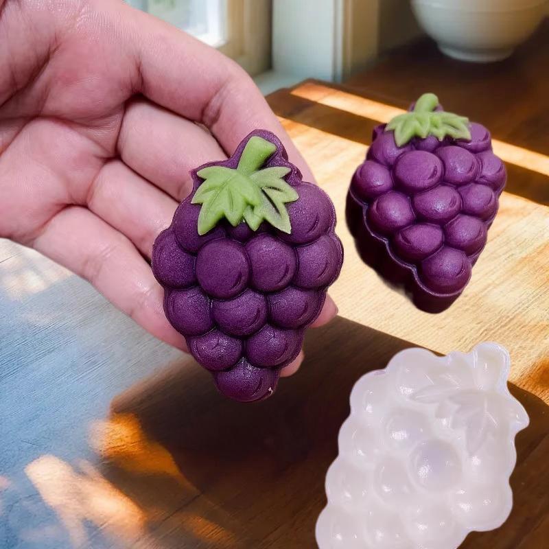Fruit Shaped Mooncake Mold 50g Stamp Hand Press Chocolate Mould Pastry Cake Ice Cream Mould Mid-Autumn Baking Outdoor Tableware
