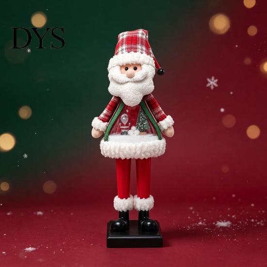 Musical Santa Snowman Reindeer LED Lighted Christmas Figurine, Swirling Glitter Claus Elk Indoor Holiday Party Decor Decoration with Music for