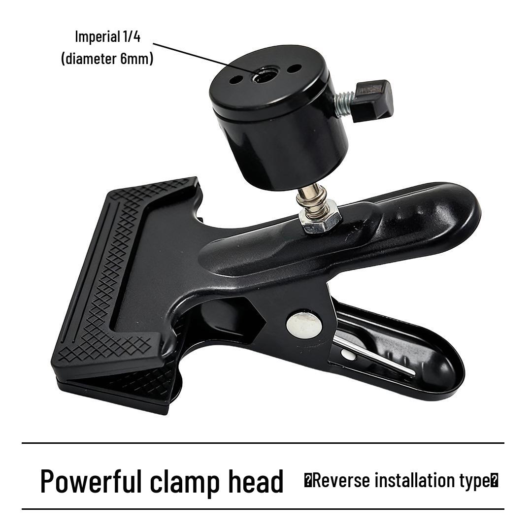 Universal Mobile Desktop Stand: Strong Clamp with Fill Light, Microphone, Tablet Holder for Live Streaming, Art, and Music