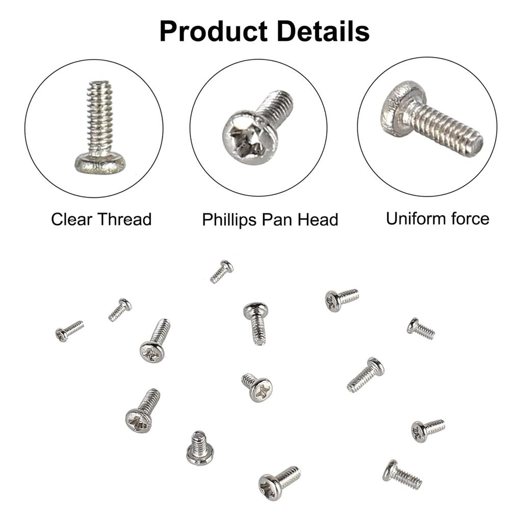 750pcs Small Screws Self-Tapping Screws Tiny Mini Screws Kits Mini Screws Set for Repair Glasses Watches Laptops Screws