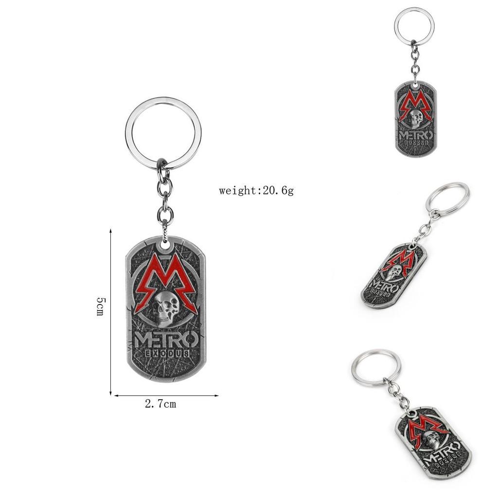 Metro Exodus Skull Pendant Necklace With Alloy Geometric Design For Game Fans