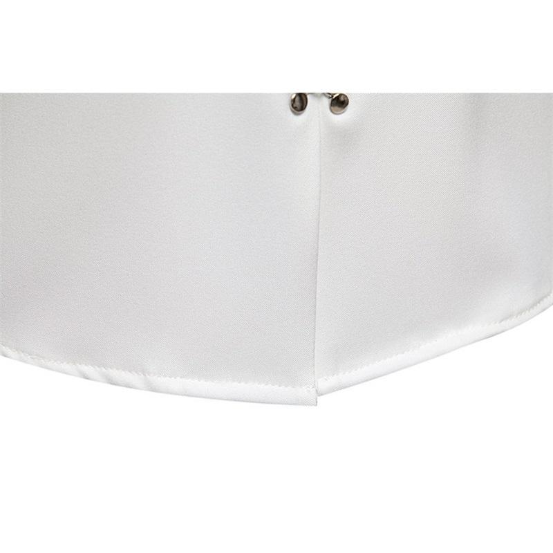 Autumn New Fashion Design Men's Long Sleeve Shirt Men High Quality Luxury Stand Collar Shirts Male Casual Social Wedding Party