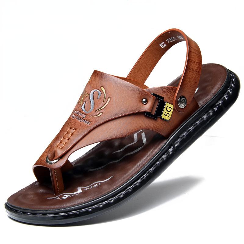 Brand Men's Sandals Summer Soft soled Anti slip Beach Shoes Male Outdoor comfortable Men slippers Luxury High Quality sandalias