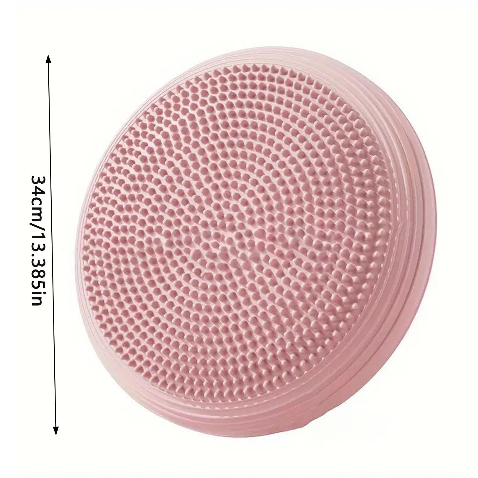 Подушка для баланса Подушка для йоги Диск для баланса Тактильный сенсорный диск Подушки для баланса с ручным насосом для улучшения осанки, фитнеса, стабильности розовый