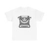 Unisex Adult T Shirt Vintage Style Typewriter Art Deco Design Classy Simple Tee