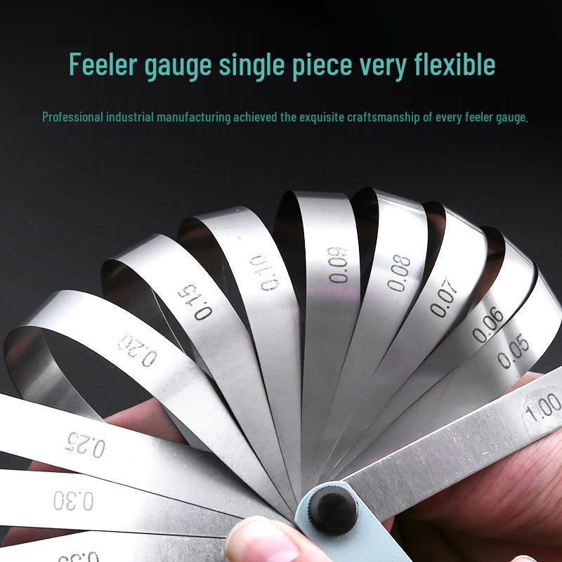 High-Precision Stainless Steel Feeler Gauge, Wedge-Shaped for Valve Adjustment, 0.02-1.0mm