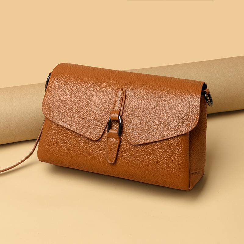 Lässige Damen-Achseltasche aus der ersten Schicht Rindsleder für Mütter mittleren Alters, Mahjong-Taschen, Umhänge-Messenger-Tasche aus echtem Leder