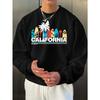 Men's Fashion Easy Design Featuring Various Skateboard Patterns From California, Casual Wear, And Great for Travel, Vacations, Outdoor Camping