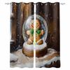 Christmas Crystal Ball Blackout Curtains For Living Room Bedroom Window Treatment Blinds Drapes Kitchen Curtains