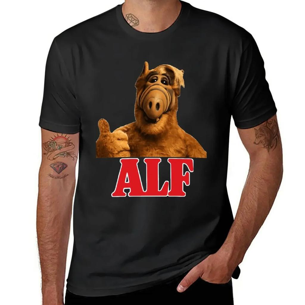 Alf T-Shirt Blouse Funnys Blacks Men's Clothing