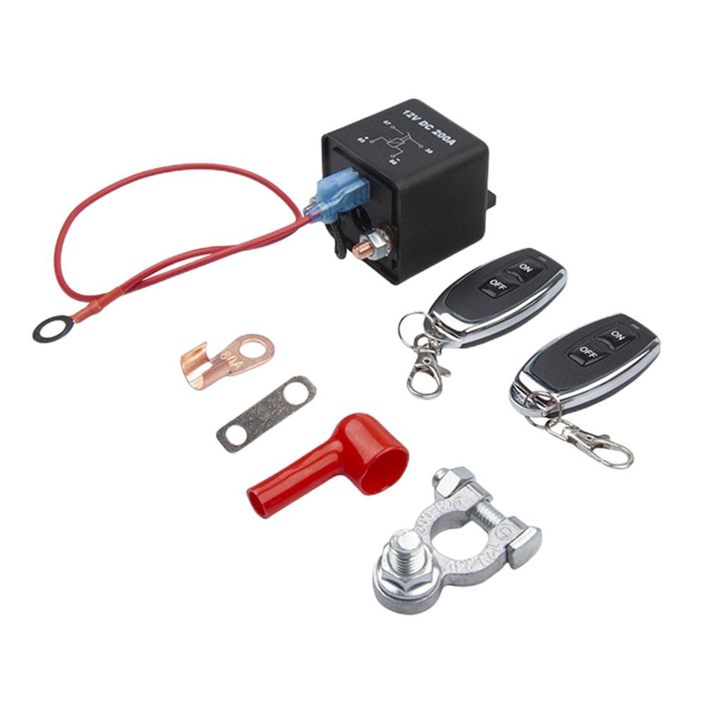 12V 200A Wireless Battery Switch Relay Integrated Remote Control Disconnect Anti-leakage Intelligent Disconnector with Key