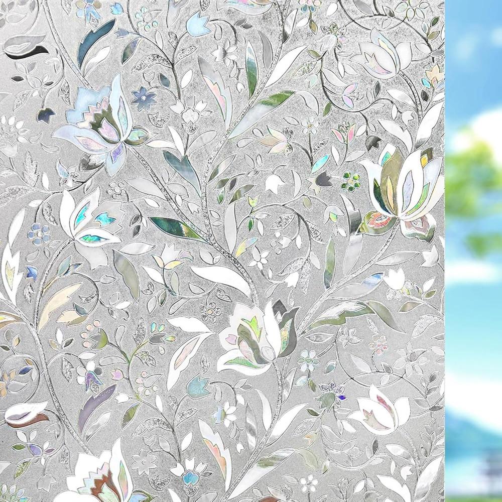 

Статична чіпляюча скляна віконна плівка Матове матове скло Наклейки Нова віконна плівка Скляні вікна 20x100 cm