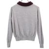 ACNE STUDIOS wool Long sleeve knit S Gray x Bordeaux sweater Women Used