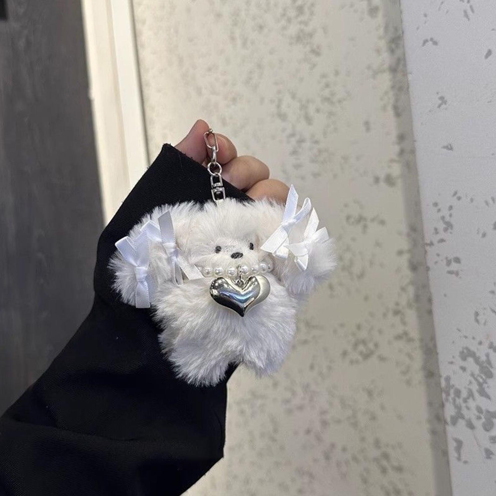 Милый брелок-подвеска в виде собаки-бантика — фото 6