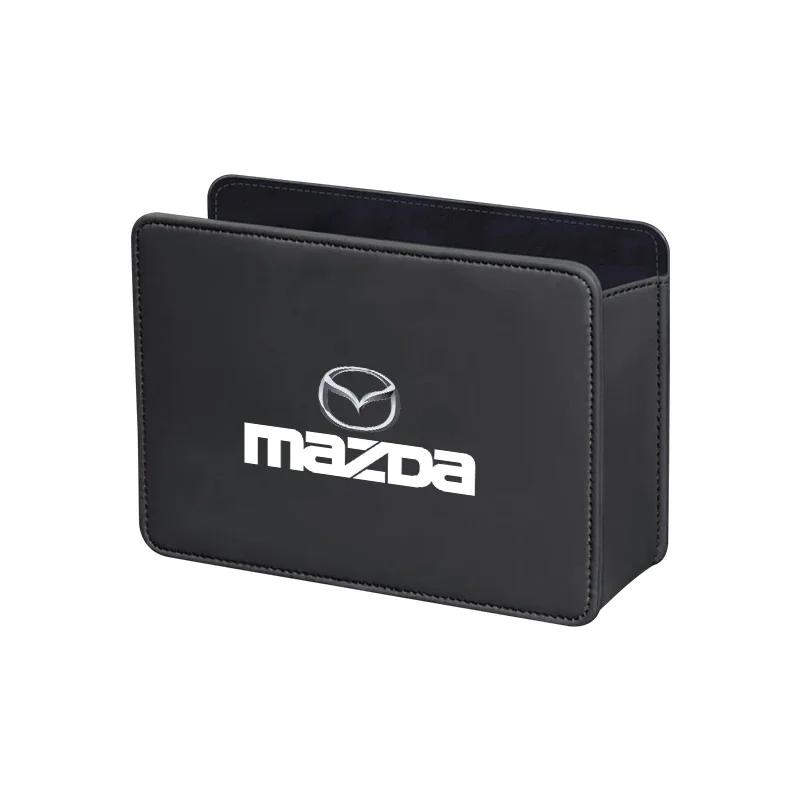 

2025 Hot Car Key Phone Storage Box Auto Door Leather Garbage Bin For Mazda Speed 2 3 5 6 Atenza CX80 CX70 CX90 CX3 CX5 CX8 MX30