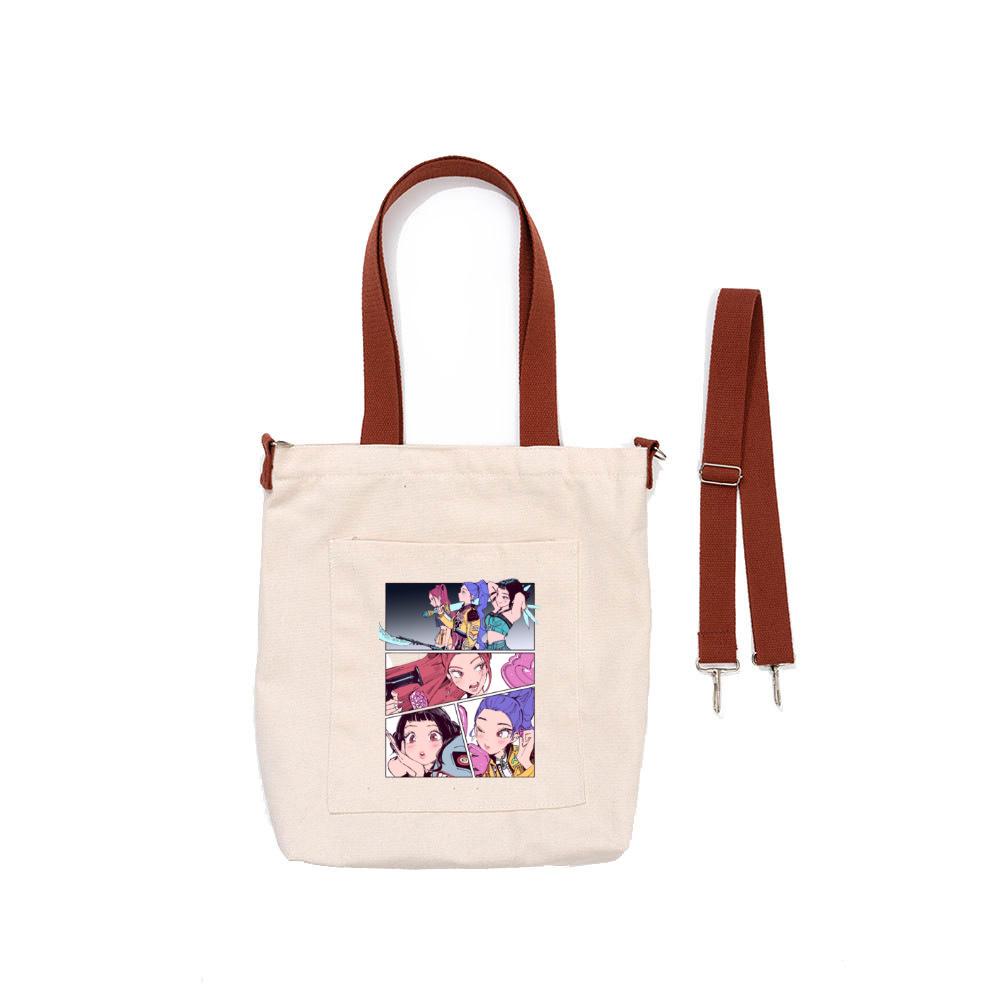 

Kpop Demon Hunters canvas bag shoulder bag cartoon handbag multi-purpose crossbody