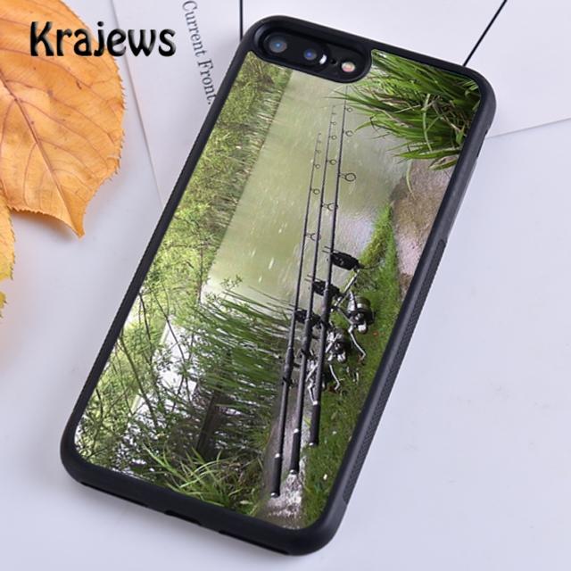 Krajews CAÑAS DE PESCA DE CARPA Funda Suave para Teléfono Para iPhone 17 Air 16 15 14 plus 11 12 13 pro max coque Carcasa Fundas