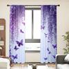 Lila Kunst Schmetterling Stangenbeutel Vorhänge Schlafzimmer Küche Dekoration Haus Wohnzimmer Hergestellt Aus Polyester Bereich Fensterbehandlung