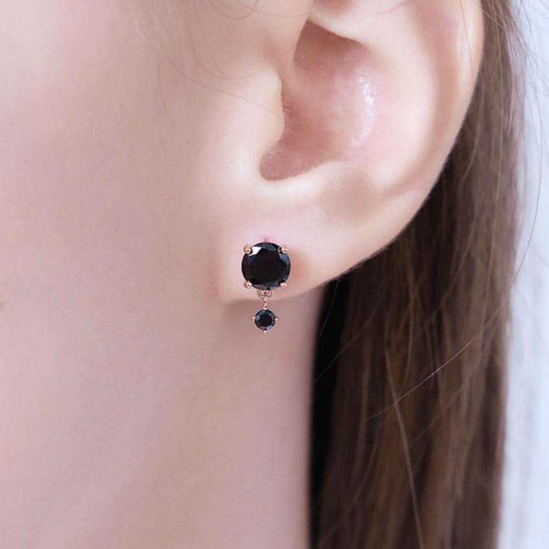 ELLE Jewelry 14K GF Unbalanced Double One Earrings ELGPEE432