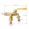 2-Way IBC Water Tank Connector Ball Valve Irrigation Brass Tap Joint  Cold Climates