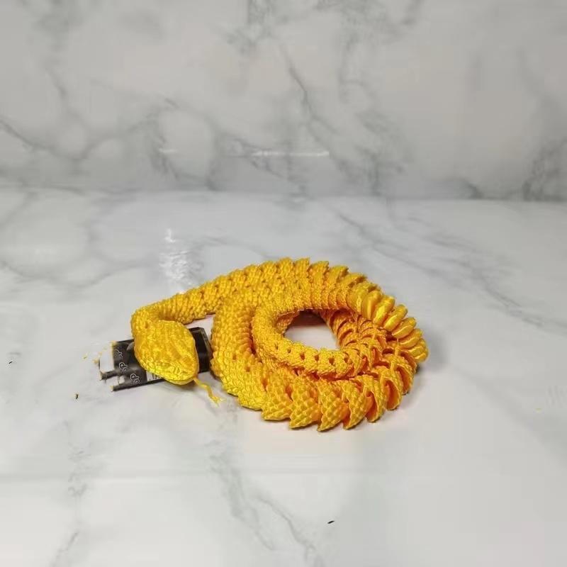 3D Printed Integrated Rattlesnake Body Joints, Movable Home Decoration, Creative Toys Worth Collecting