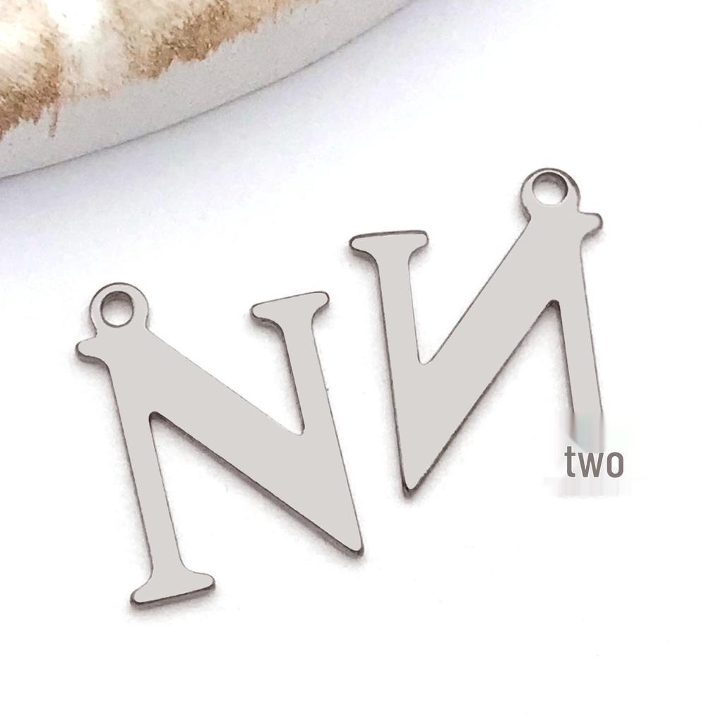 Stainless Steel Alphabet Pendant Jewelry Accessories for DIY Necklaces, Bracelets & Earrings
