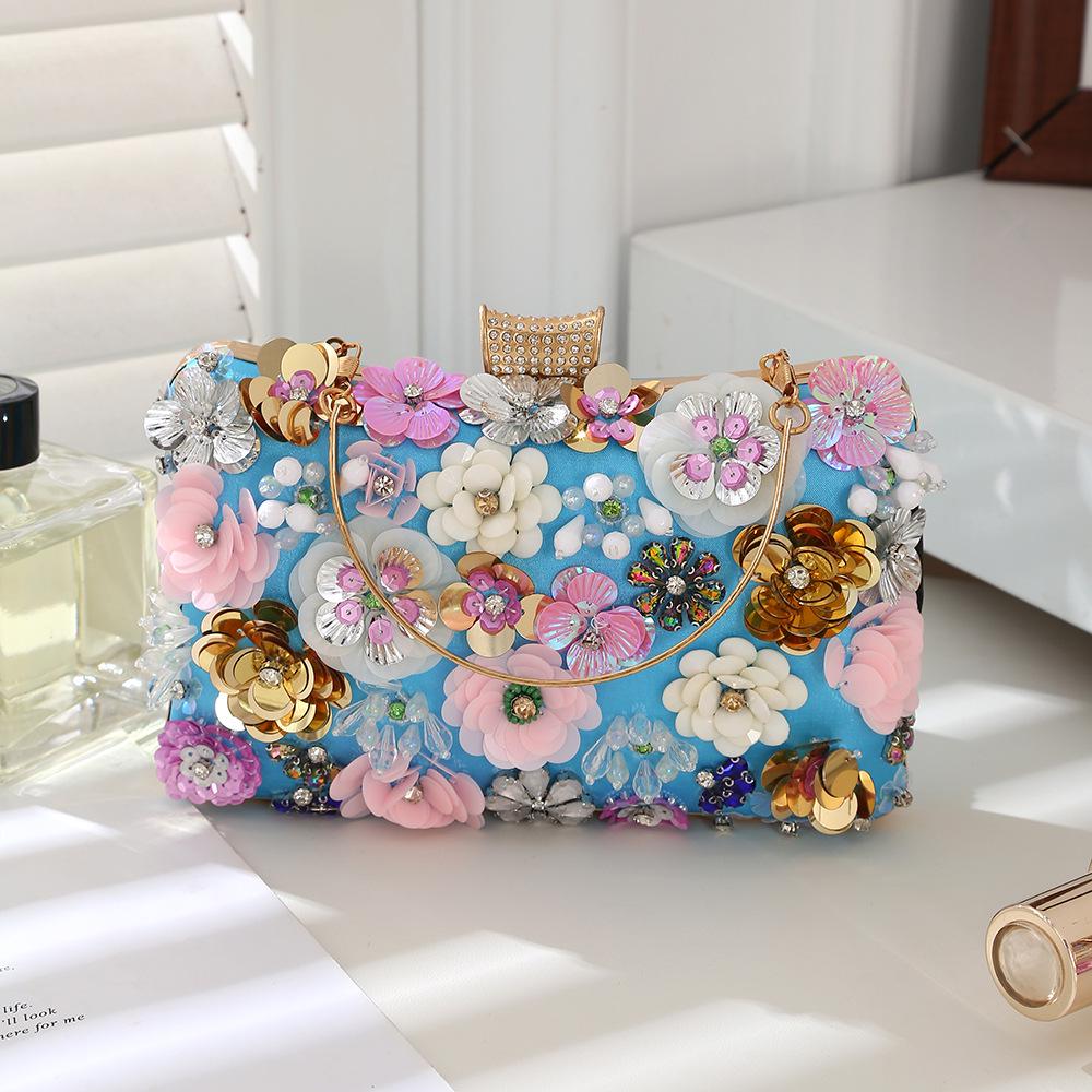 Elegant Floral Evening Bag for Brides and Special Occasions