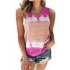 Women's Plus Size Camisole Summer Casual T-shirt Striped Printing Vest