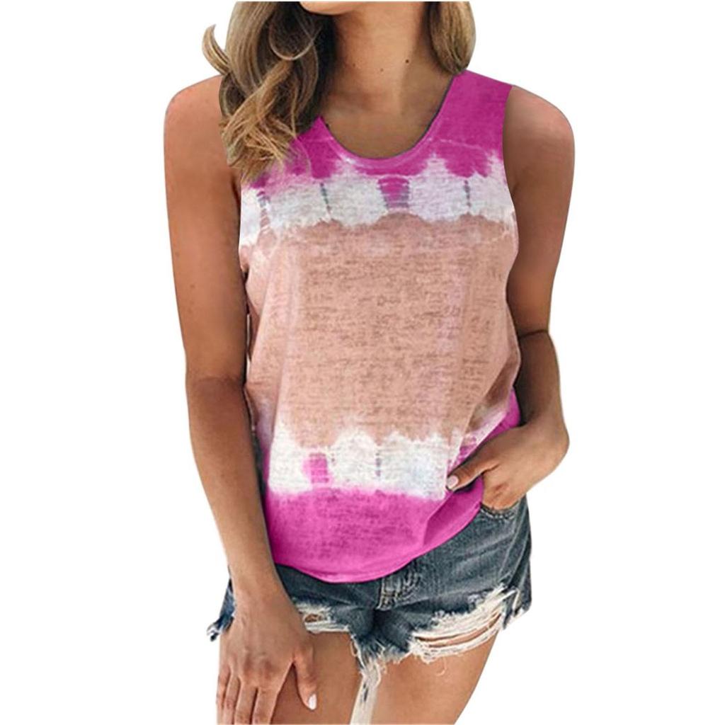 Women's Plus Size Camisole Summer Casual T-shirt Striped Printing Vest