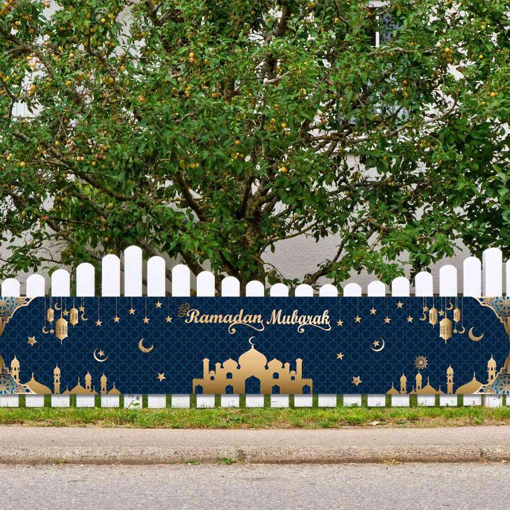 Eid Mubarak Outdoor Banner Flagge Ramadan Kareem Banner Ramadan Dekoration Für Home 2024 Islamischen Muslimischen Party Eid Al Adha