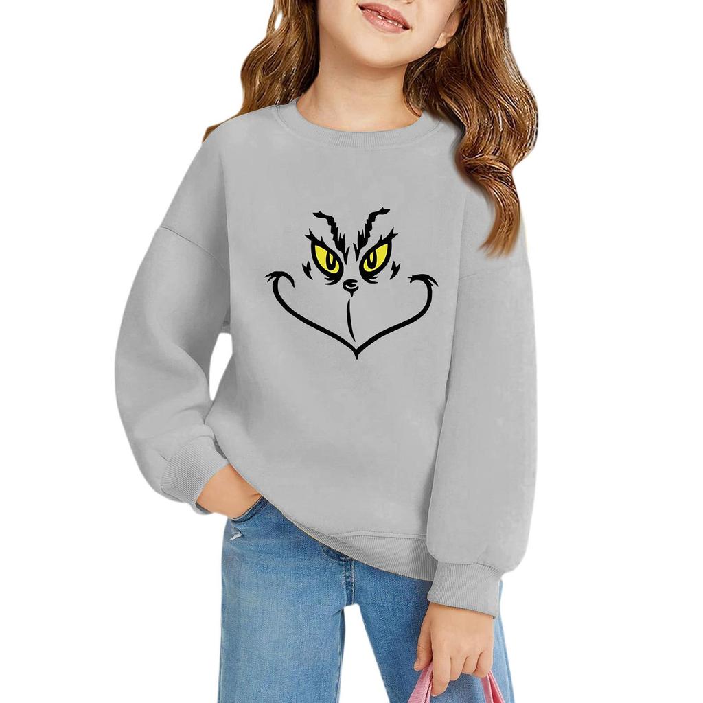 Weihnachtstag Mädchen Rundhals-Pullover für Kinder Bedruckte Baby-Tops