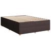 Box Spring Bed with Mattress Dark Brown 140 X 190 Cm Fabric