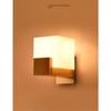 Modern Led Wooden Wall Lamps Nordic Frosted Glass Wood Lights Sconce Hallway Aisel Hotel Bedroom Minimalist Solid Wood Corridor