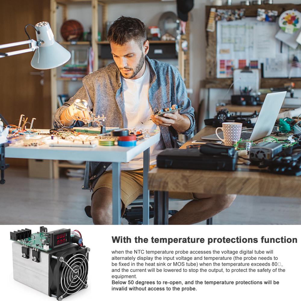 100W verbessertes elektronisches Lastmessgerät 1 100V Eingangsspannung LED-Anzeige mit Stromsperre Stromanzeige Temperatur