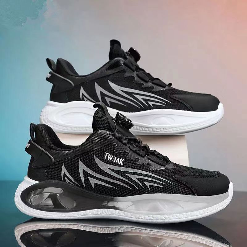 

Men s shoes new spring and autumn button sports shoes light and breathable mesh wear-resistant running fashion casual shoes processing customization 39