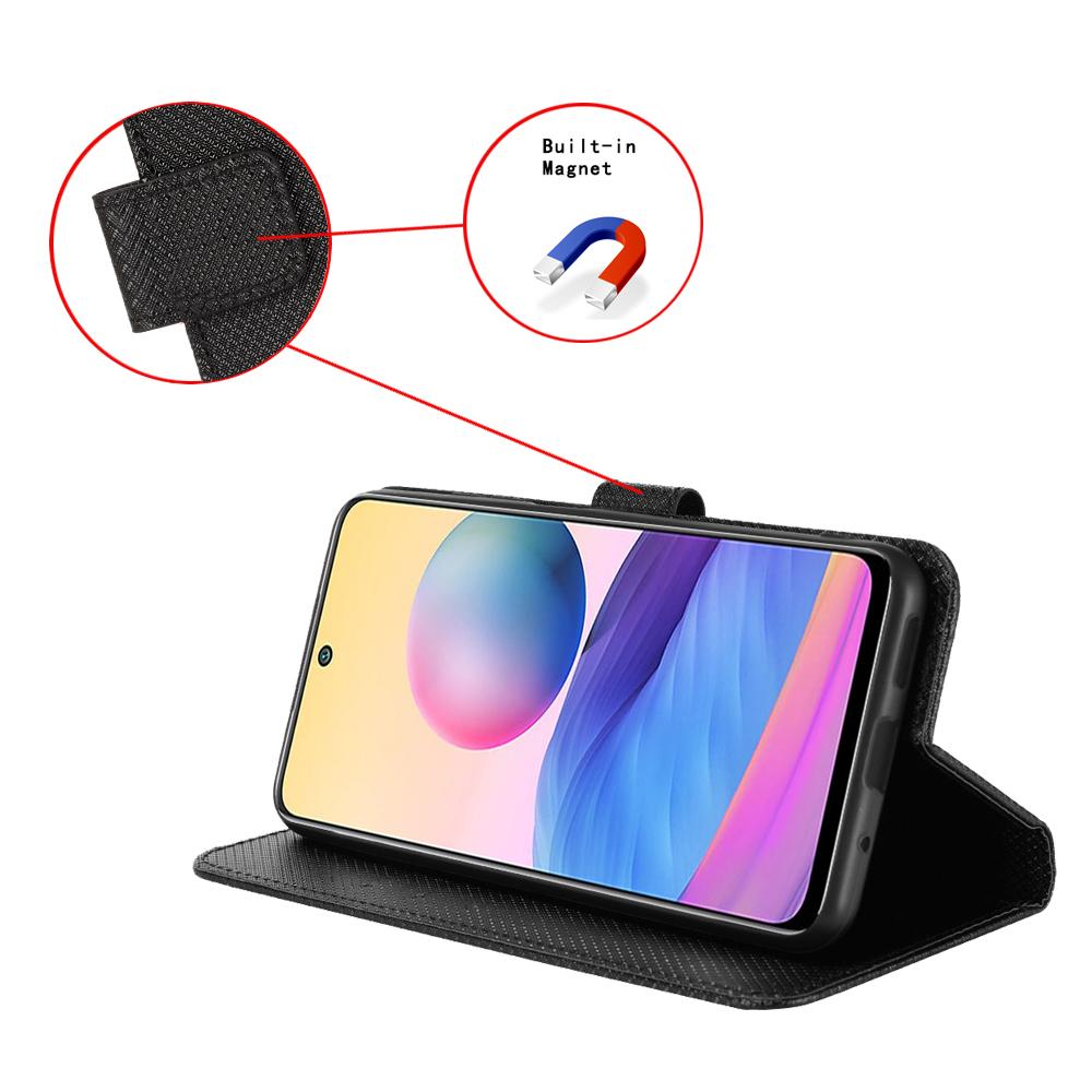 For Xiaomi Redmi Note 14 4G (163.25x76.55x8.16mm) Case PU Leather Diamond Texture Wallet Phone Cover