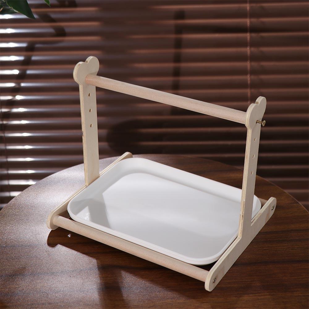 Interactive Parrot Desktop Stand Creative Wooden Parrot Stand  Relieve Boredom