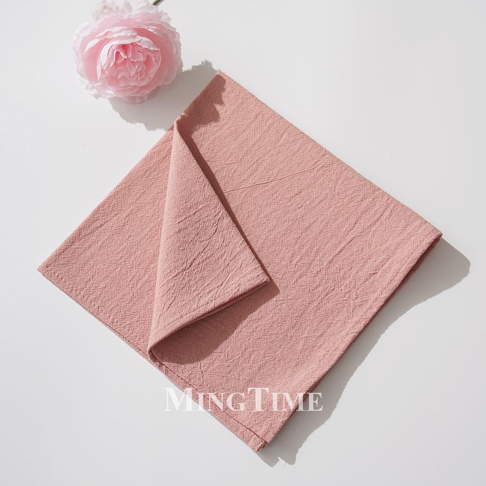6pcs Cloth Napkins 40cm X 40cm Plain Washed Cotton Vintage Reusable Table Napkin for Gatherings Wedding Baby Shower Dinner Party