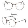 Retro Glasses Frame Harajuku Metal Round Flat Mirror Men and Women Literary Round Frame Decoration