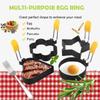 Egg Rings for Frying Eggs Stainless Steel Egg Cooking Rings with Anti-scald Handle Non-stick Egg Shaper Molds 4 Different Shapes