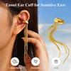 Women's Fringe Earrings  No Piercing Required  Long Chain Earrings for Women  Stainless Steel Clip-On Earrings