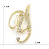 Trendy 26-Letter Rhinestone Brooch Pin - Fashion Accessory for Clothing & Bags