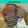 Vintage Grid Pattern Newsboy Cap With Adjustable Fit For Winter Fashion Enthusiasts