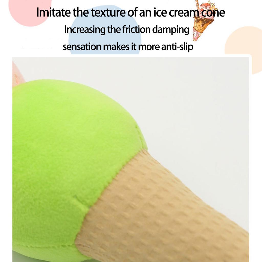 Creative Ice Cream Plush Massage Hammer Soft Stress Relief Toy For Home Office Relaxation