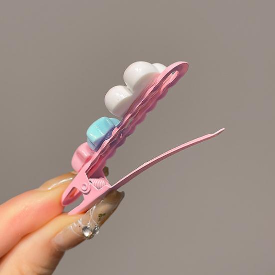 5 Stück Mädchen Haarspange Cartoon Hase Stern Dekor Haarspange Keine Kopfhaut Seitenpony Haarspange Kindliche Haaraccessoires