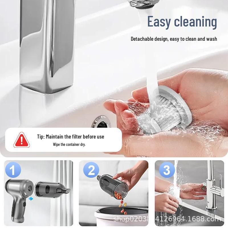 High-Power Wireless Vacuum Cleaner for Car, Home, and Window/Sofa Gaps